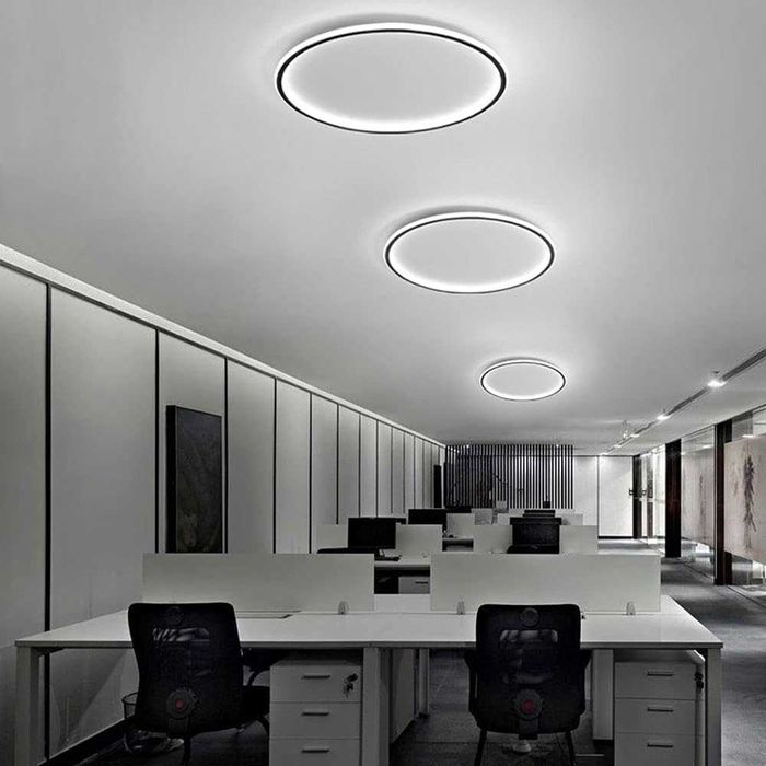 Ултратънка 4,5 см, ф60 см, ЛЕД, LED таванна лампа, модерна и кръгла №3