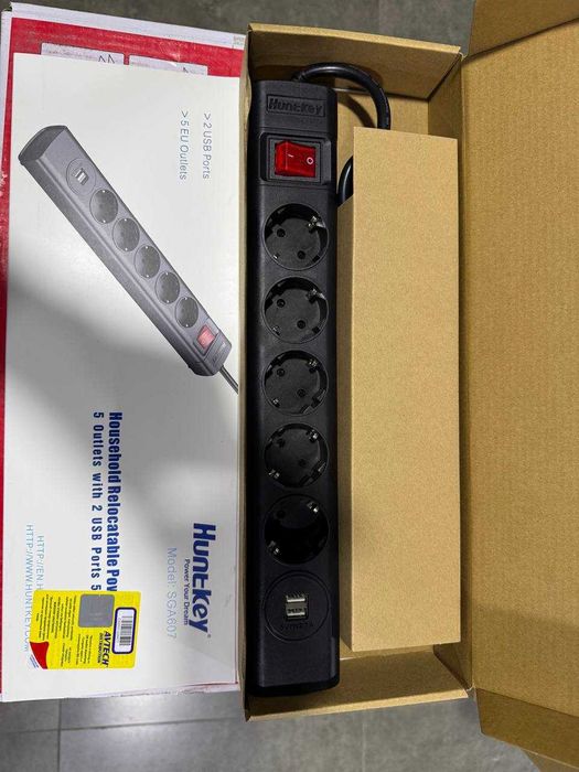 Сетевой фильтр / Pilot Huntkey SGA607 – 3м 5-Розеток