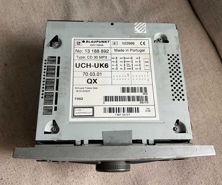 Radio CD original Opel CD 30 MP3 Blaupunkt compatibi Astra Corsa Tigra