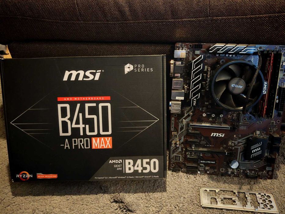 MSI B450M PRO MAX + RYZEN 5 3600 6-Core + 32GB DDR4 AM4  + WIFI