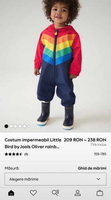 Costum impermeabil Next mărimea 92