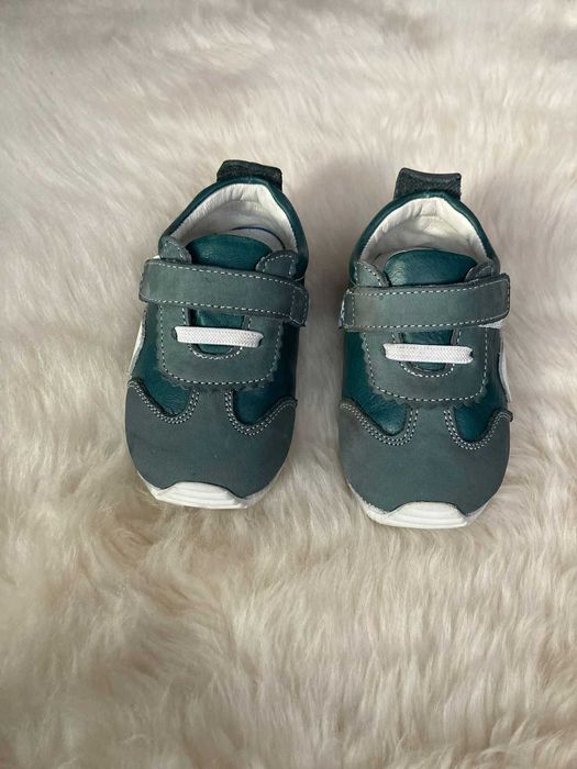 Pantofi piele Agamemnon - pentru bebelusii cu picior pufos