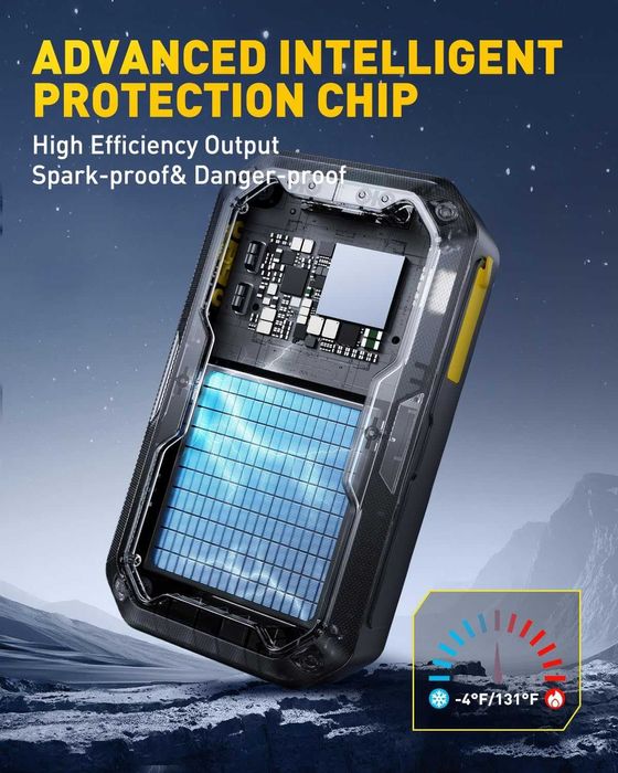 Пусковое зарядное (power bank) устройство AUXITO 5000A/2000LM/12000mAh