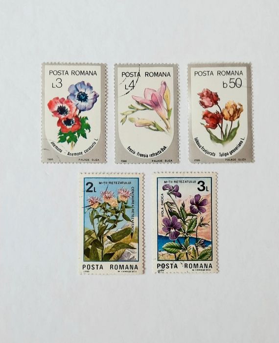 Timbre vechi Poșta Română emise în 1985-1986