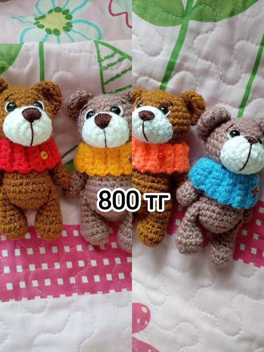 Вязаные игрушки ручной работы.