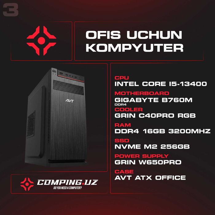 INTEL I5-13400 / 16GB 3200MHz / 256GB NVMe