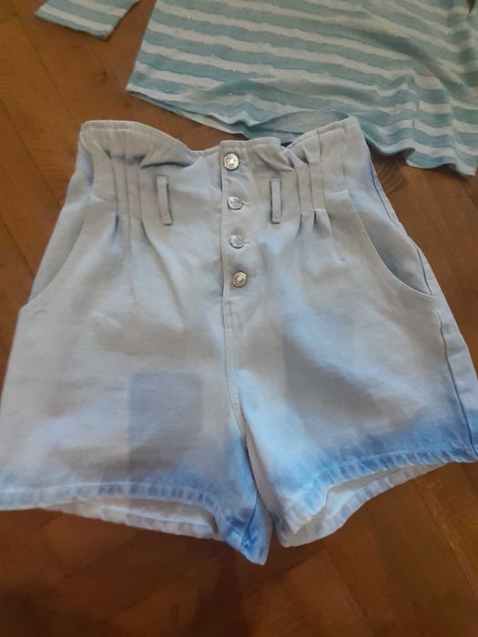 Pantaloni scurți Zara si bluza Massimo Dutti mărime S