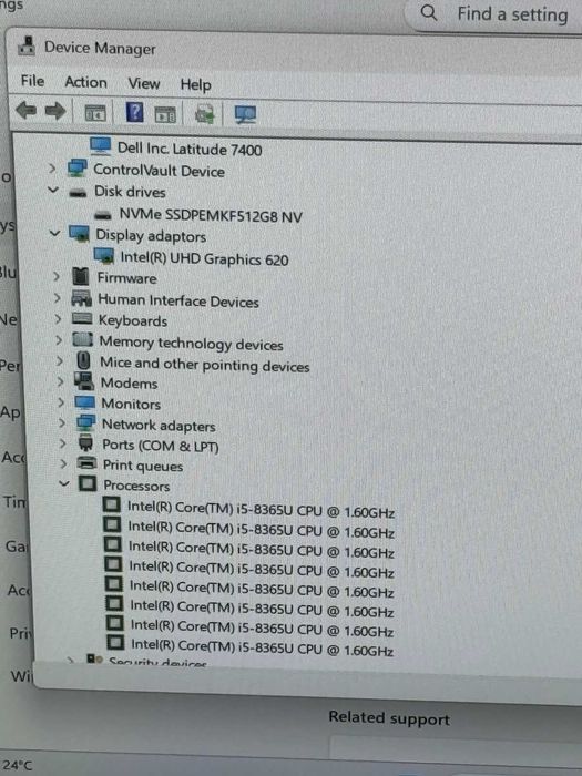 Dell Latitude 7400 I5-8365U/16RAM/512SSD/Full HD Touch