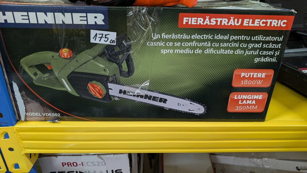 Fierăstrău electric Heinner VDE002, 1800W, Lamă 350 mm, Resigilat, Garanție 12 luni