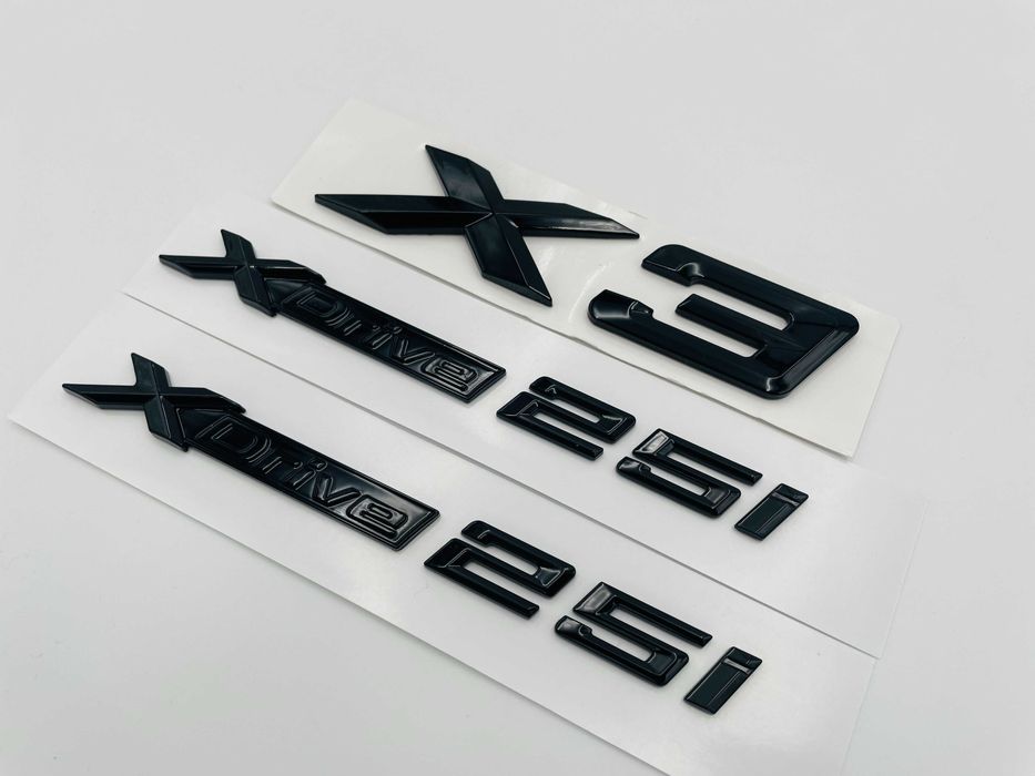 Set embleme compatibile BMW X3 x-drive 25i negru