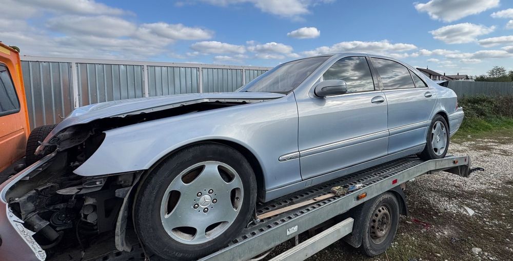 Dezmembrări Mercedes S600 S400 cdi om628 v8 w220 CL600 e215  CL500 1999 2000 2001 V12 M137 bobina Abc suspensie hidraulică plafon alcantara crem cu trapă pentru varianta lungă