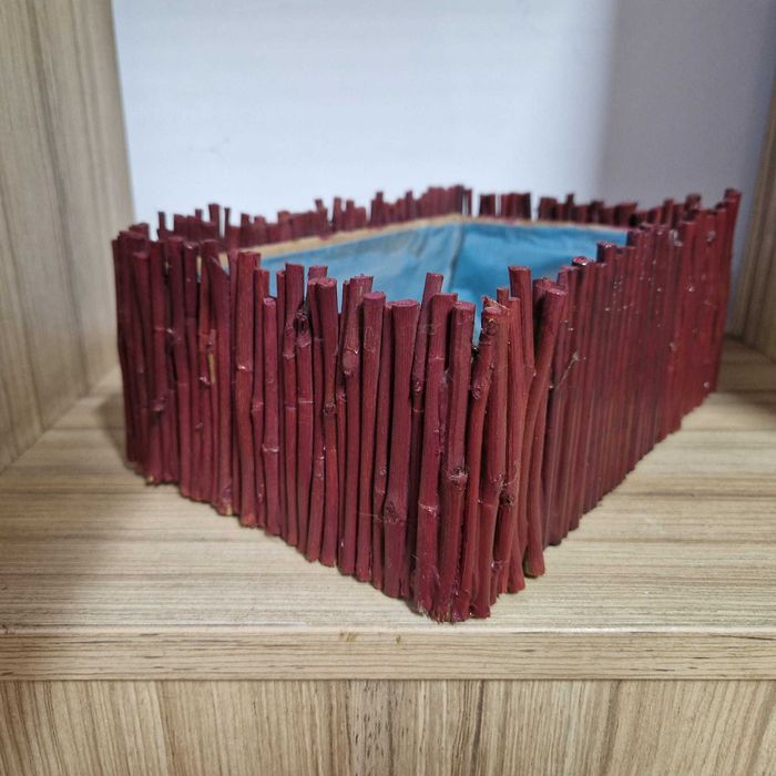 Set 3 cutii decorative cu crenguțe vopsite – 23x16x10 cm