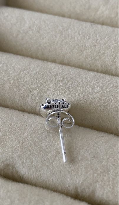 PANDORA Set Bijuterii din Argint S925 ALE (Inel, Cercei, Colier) Inimioare Argintie – Vânzare Rapidă!Nou!!!