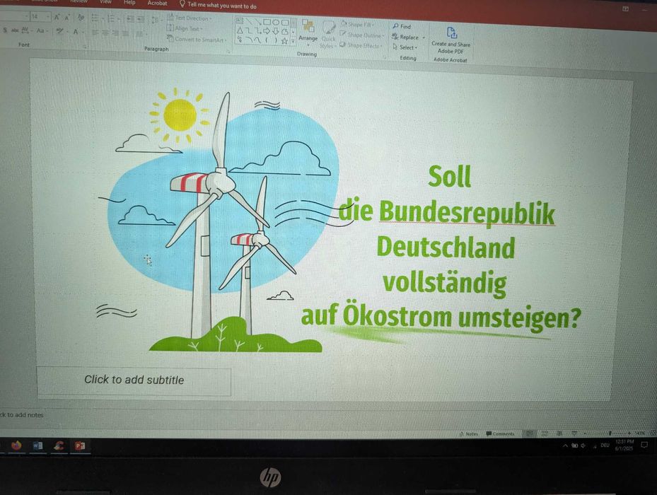 DSD II папка + PP презентация с текст - тема: Ökostrom