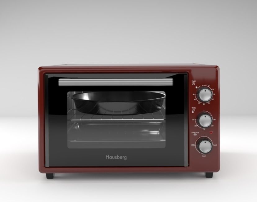 Настольная электропечь Hausberg HMO-360RE красный