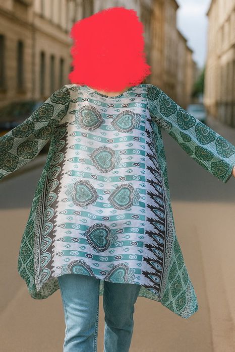 Dvoyka jinsi shim va shifon tunika