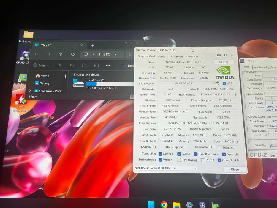 PC Gaming 1050TI 16GB RAM SSD