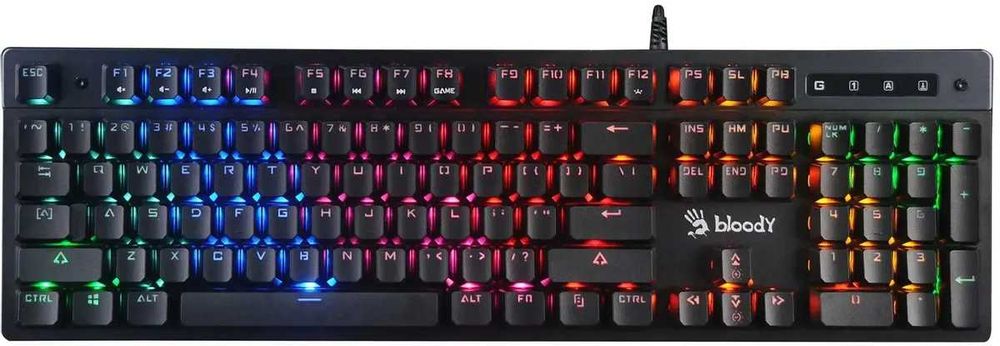 Проводная механическо-мембранная игровая клавиатура Bloody B500N +/