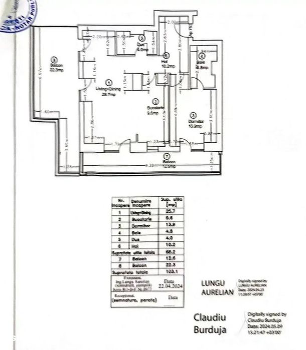 Apartament lux 2 camere | 103 mp total | plaza Pipera | Terase genero