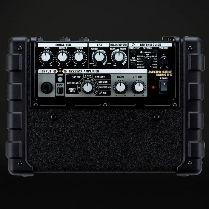 Chitară Bass și stație Roland micro cube RX.