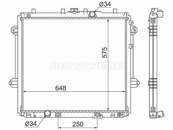 Радиатор Toyota Land cruiser prado