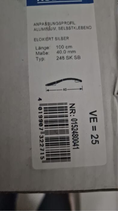 Vând profil de trecere / adaptare din aluminiu autocolant, ideal pentru o montare rapidă și ușoară, fără găurire. Produsele sunt noi, în cutie .
