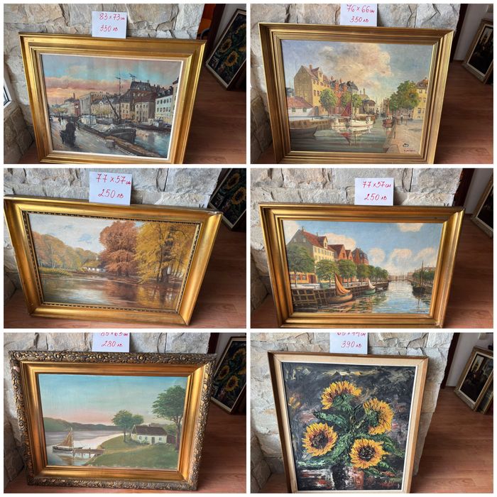 Автентични стари  авторски  картини от маслени бои. Над 50 броя