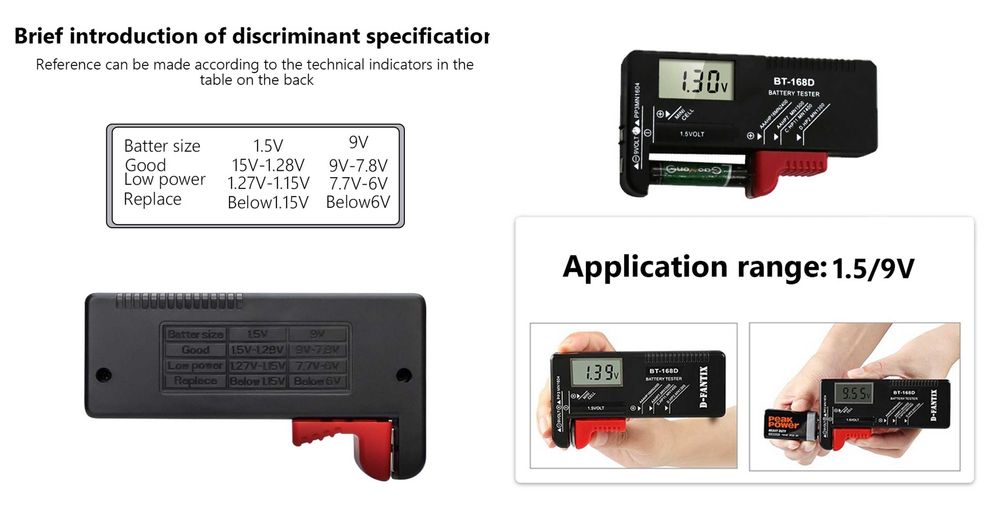 Tester Digital Universal volaj baterii.  Sii care este buna, Nou!