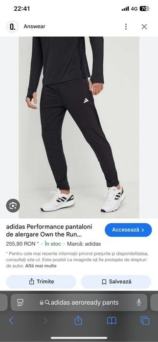Pantaloni adidas negri