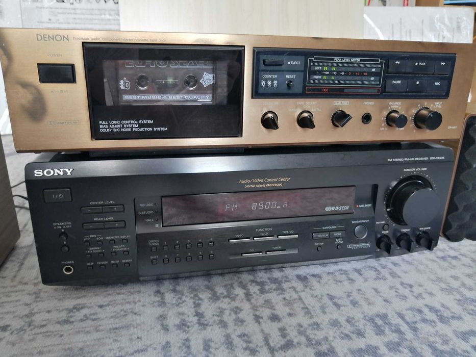 Audio vintage deck Denon + boxe Summit
