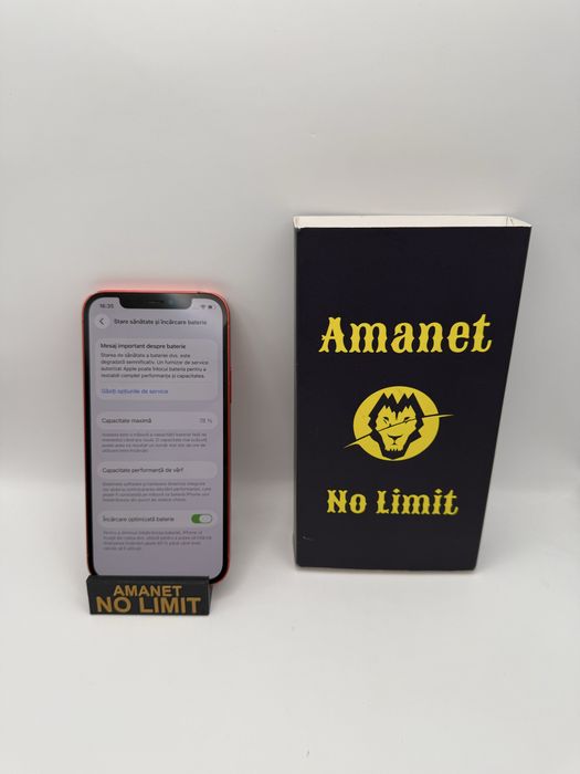 iPhone 12 Red 128GB Mici Zgarieturi pe rama si pe display , AMANET NO LIMIT.