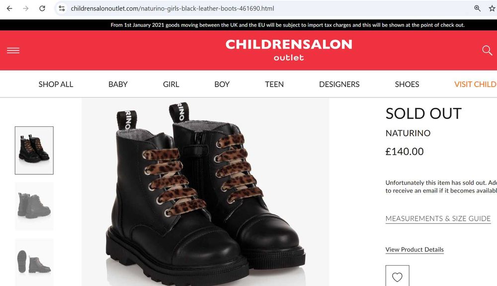 Боти от естествена кожа Naturino размер 36