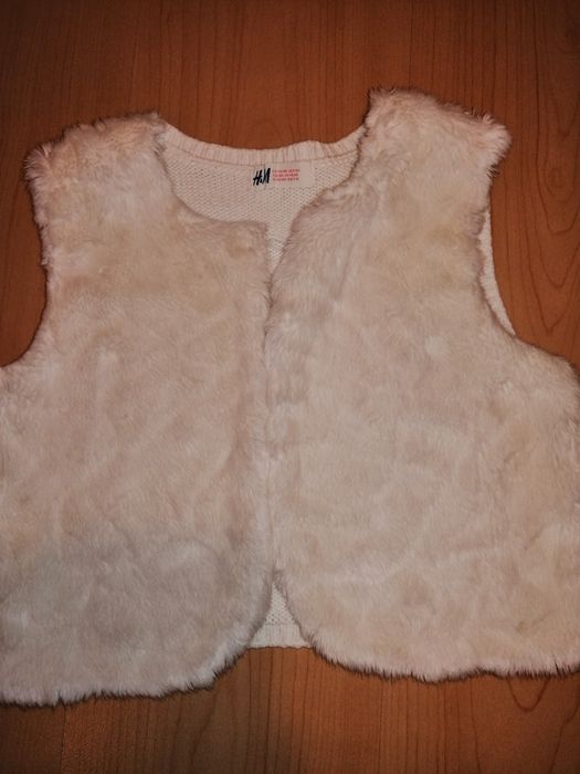 Vesta blana 8-9 ani H&M