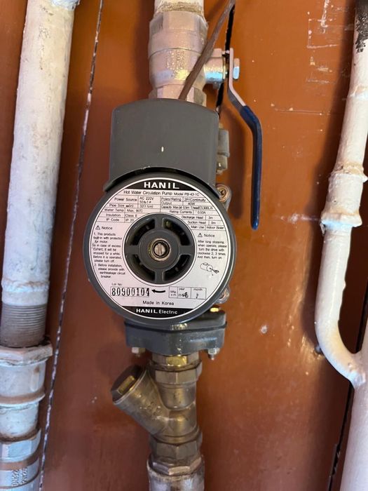 Котел, насос и термостат