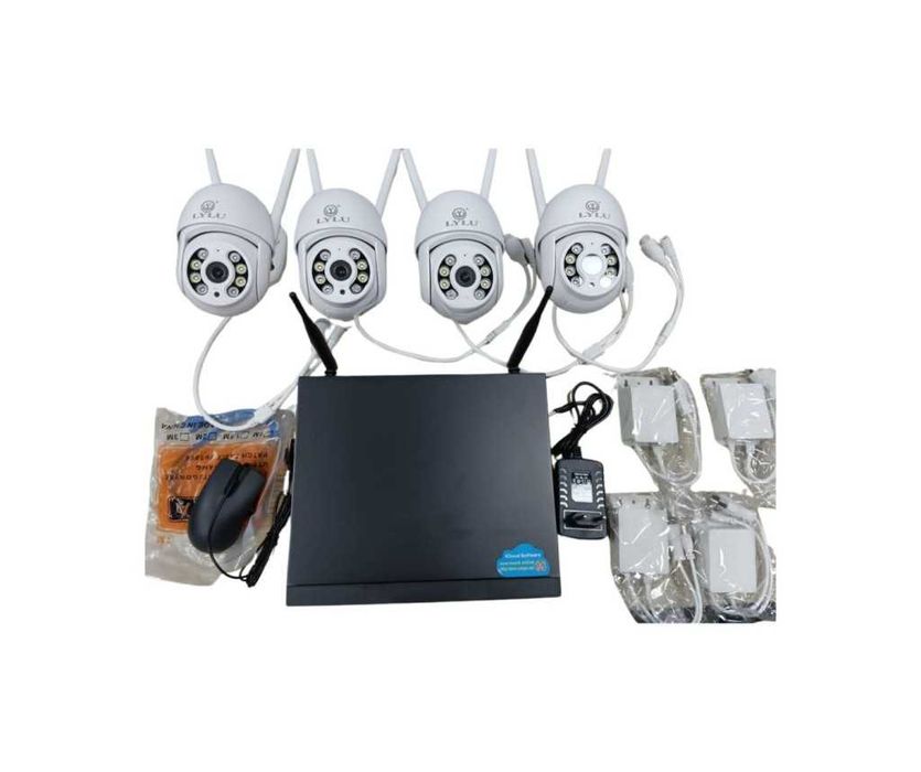 Безжичен WiFi комплект с 4 камери 4К Ultra HD+DVR за видеонаблюдение