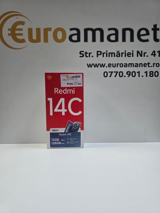 Telefon mobil Xiaomi Redmi 14C, 12GB RAM, 128GB, Midnight Black -P-