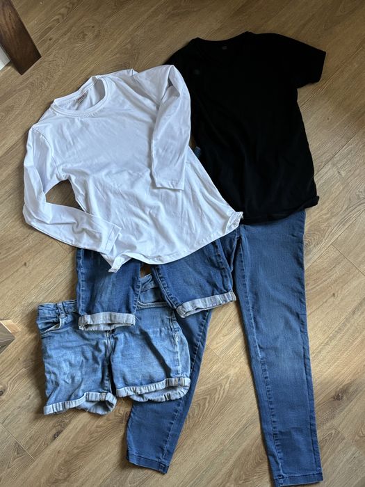 Пакет детски дрехи - дънки и блузи 152см