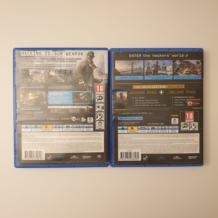 Watch Dogs & Watch Dogs 2 PS4/Playstation 4