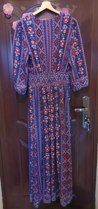 Rochie bleumarin lunga boho Iiana