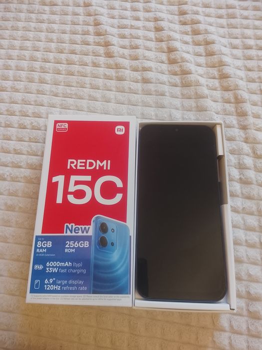 Продавам телефон redmi 15c като нов използван е само един месец