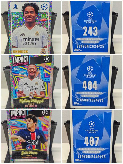 Stickere Topps Uefa Champions League 2024/25 foil si shiny