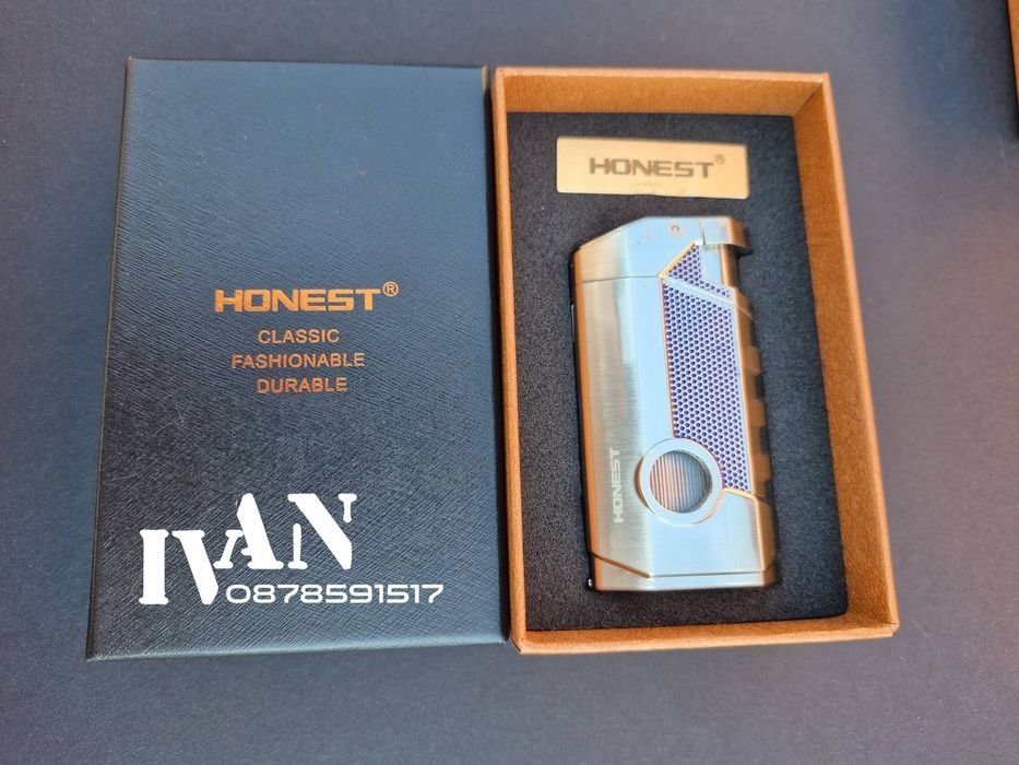 Запалка за пури Honest-троен джет (два цвята)