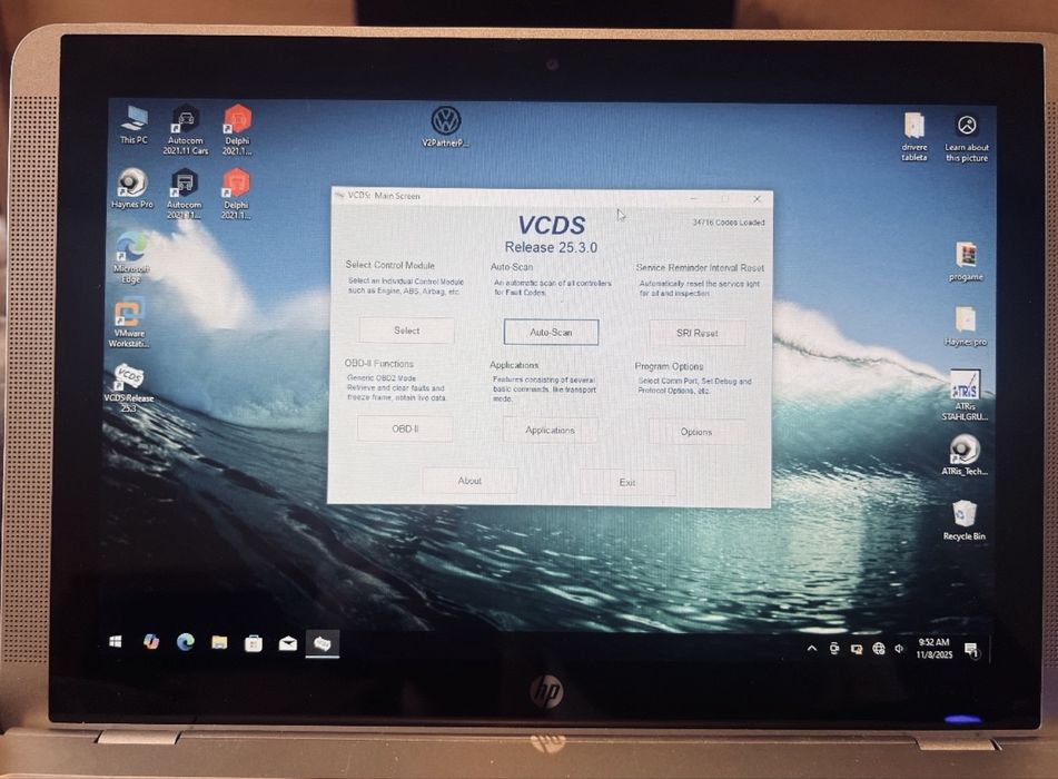 Kit tableta /Delphi 2021 / Autocom 2021 + VCDS 2025