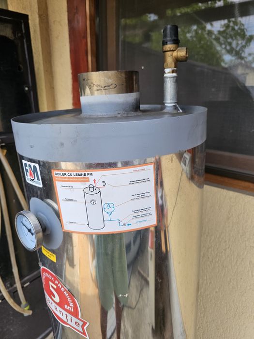 Cazan din inox cu focar pt.lemne 100 - 110 l