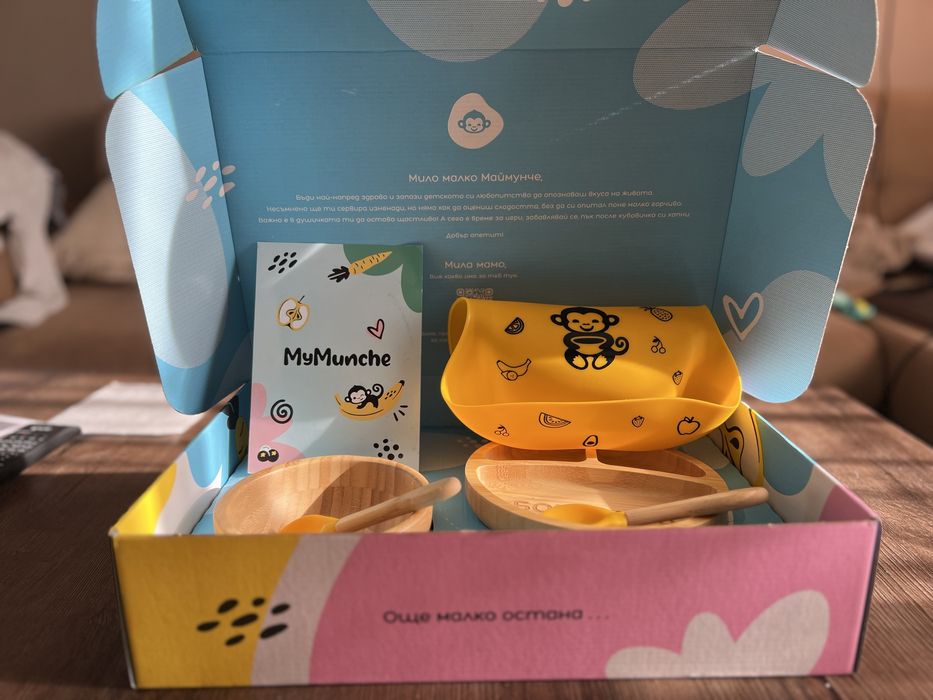 Чисто нов бамбуков сет за хранене MyMunche