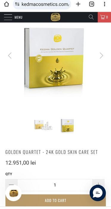 Kedma 24 K Gold Golden Quartet