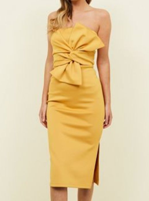 Rochie New Look mustar fara bretele