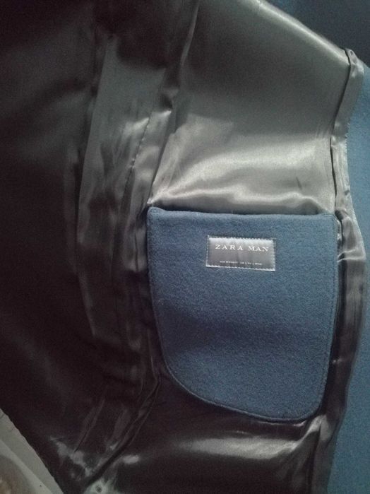 Palton bărbați Zara, L, nou cu et, gros și greu, 80% lână