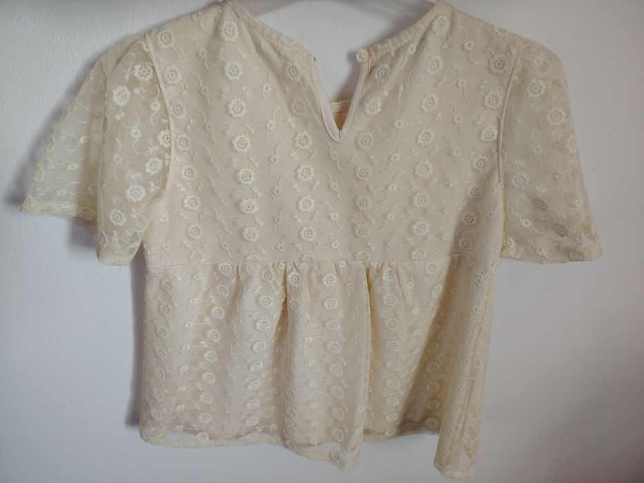 Bluza dantelă, elegantă fete 5-6 ani