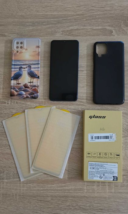Samsung A12 + 5 подаръка с 2 SIM (син)